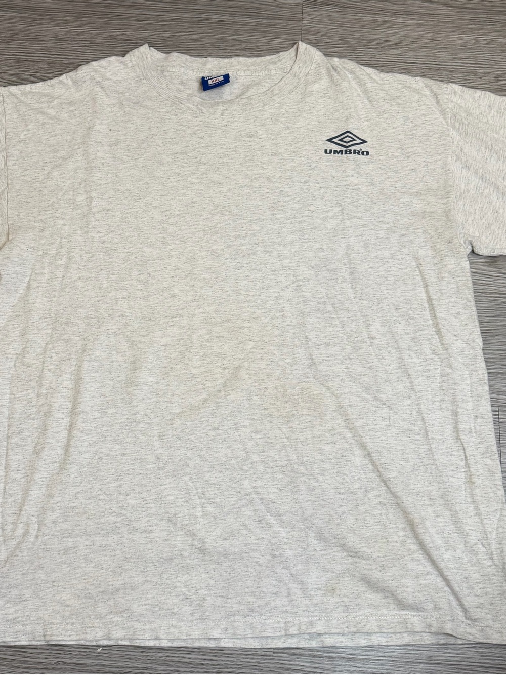 Vintage 90s Umbro T Shirt Mens Sz XXL Gray Soccer Coach Tee Made In USA
